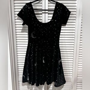 Collectif Black Starry Night Mini Dress